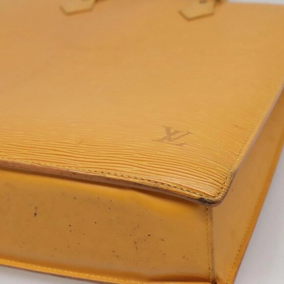LOUIS VUITTON Epi Sac Plat Hand Bag Yellow M52079 LV Auth 121570 - Picture 5 of 16